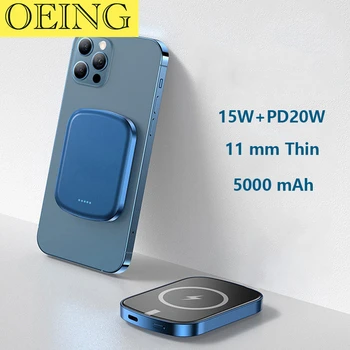 10000 мАч Mini Macsafe Powerbank Вспомогательный Аккумулятор Магнитный Беспроводной Power Bank Для iPhone 13 14 Xiaomi Портативное Внешнее Зарядное Устройство