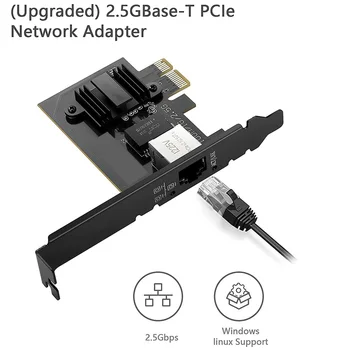 2,5GBase-T PCIe Сетевой адаптер I225V 2,5G/1G/100 Мбит/с PCI Express Gigabit Ethernet Карта RJ45 LAN Адаптер Конвертер