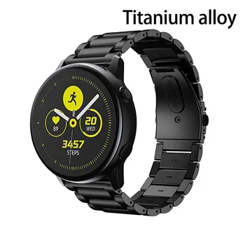 20мм 22мм Ремешок из титанового сплава для Samsung Galaxy Watch Active 2 Active3 Gear S2 Ремешок для Часов Браслет Ремешок для Amazfit bip