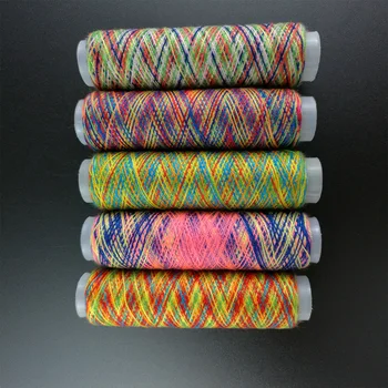 40S/2 Многоцветных швейных полиэфирных ниток, набор Прочных швейных ниток для ручных машин, аксессуары для шитья своими руками
