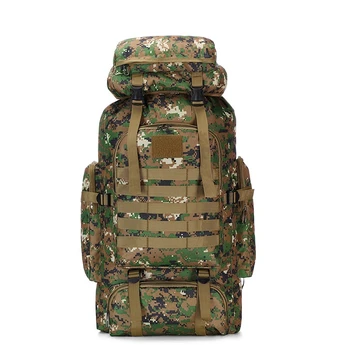 80Л большая Высококачественная горная сумка на спине верблюда, защищающая от запаха, Зеленый Камуфляжный тактический рюкзак для пеших прогулок