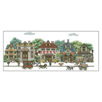 Amishop-бесплатная доставка, высококачественный прекрасный набор для вышивания крестиком, дом для влюбленных, милый дом для дома