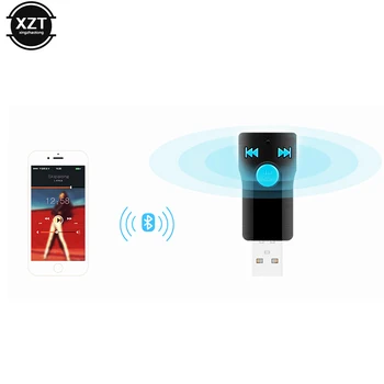 Aux USB Беспроводной адаптер Bluetooth 3.0 Стерео MP3 аудиоприемник для авто Bluetooth громкой связи Автомобильный комплект Динамик Используется для SD-карты
