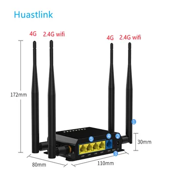 Huastlink 4G Маршрутизатор С SIM-картой 300M Точка Доступа 4G CPE Антенна 32 Пользователя Беспроводной 1WAN 4LAN Openwrt Промышленный Маршрутизатор HC311