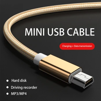 Kebiss Mini USB Кабель Mini USB to USB Быстрое Зарядное устройство для Передачи данных Кабель для MP3 MP4 Плеера Автомобильный Видеорегистратор GPS Цифровая Камера HDD Mini USB
