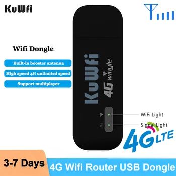 KuWFi USB Dongle WIFI USB Мобильный Портативный Беспроводной маршрутизатор 150 Мбит/с LTE Сетевой Модем 4G Wifi Слот для SIM-карты Автомобильная точка доступа для ПК