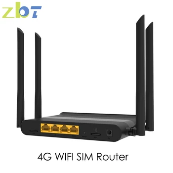 ZBT 4G LTE Маршрутизатор SIM-карта 300 Мбит/с 1200 Мбит/с 2,4 g 5,8 g WiFi Удлинитель Беспроводной Интернет-Ретранслятор С модемом EC200TEUHA 3 * LAN 1 * WAN