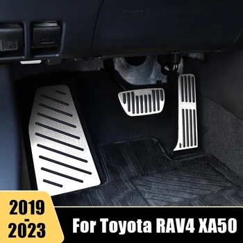 Для Toyota RAV4 RAV 4 XA50 MK5 2019 2020 2021 2022 Автомобильные Педали Крышка Топливный Тормоз Подставка Для Ног Колодки Пластина Аксессуары Для Интерьера Авто
