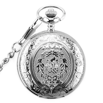 Классические Резные Карманные часы с откидной крышкой L48, Ретро-часы-ожерелье, Мужские и женские студенческие подарочные карманные часы, карманные часы