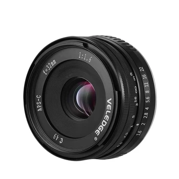 Компонент объектива VELEDGE 32MM F1.6 с ручной фокусировкой Для объективов Fuji Micro-Single Camera серии X-T X-PRO X-E.