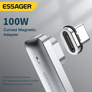 Магнитный USB C OTG адаптер 100 Вт PD3.0, быстрая зарядка, Магнитный адаптер Type-C, разъем для передачи данных 20Gbp для iPad MacBook