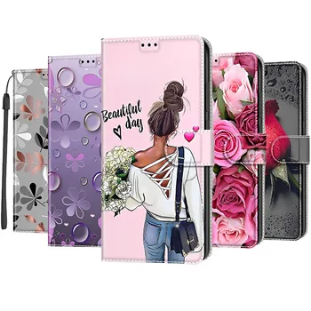 Модный Чехол с цветами и Розами для Samsung Galaxy A10 A20E A21S A11 A31 A20 A30 A40 A41 A50 A51 A70 A71, Ультратонкий Кожаный Чехол