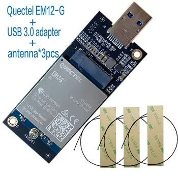 Модуль USB EM12-G Quectel EM12 LTE-A Cat12 с пиковой скоростью передачи данных по нисходящей линии связи 600 Мбит/с и восходящей линии связи 150 Мбит/с Модуль EM12GPA-512-MSFT3 3 шт. антенна