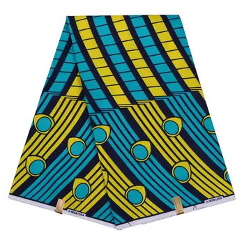 Осенний новейший дизайн Нигерийская африканская ткань Полиэстер Light Color System Анкара Настоящий воск Ремесленное Шитье Церемониальное платье