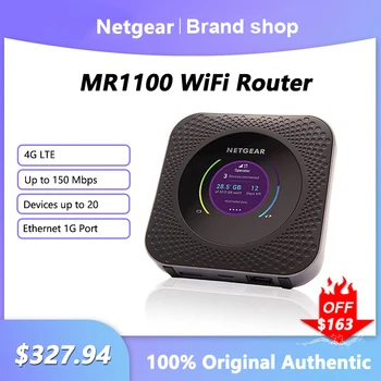 Разблокированный Wi-Fi-маршрутизатор Netgear Nighthawk MR1100 4G LTE Со скоростью загрузки до 1 Гбит/с, Повторитель сигнала, Карманный Слот для sim-карты Mifi