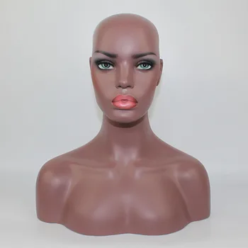 Реалистичный Черный женский манекен из стекловолокна, афроамериканский манекен-манекен для кружевных париков